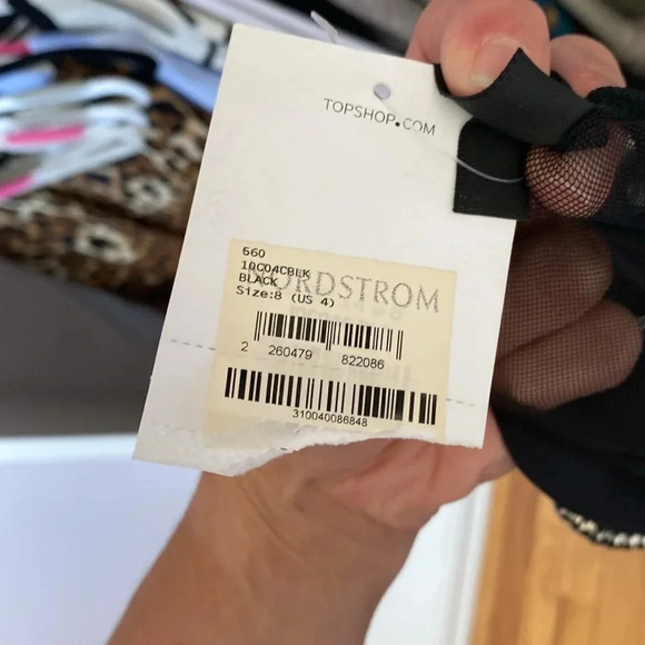 Topshop sheer front panel mini dress size 4 - Picture 12 of 13